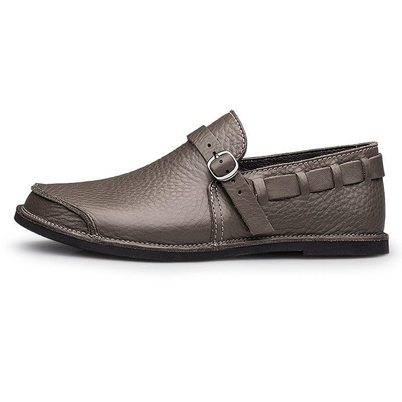 Men's Buckle Loafer Boat Shoes Lightweight Slip On Flat Shoes