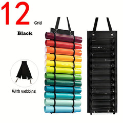 Vinyl Roll Holder 12 Compartment Storage Organizer Rack Wall Mount