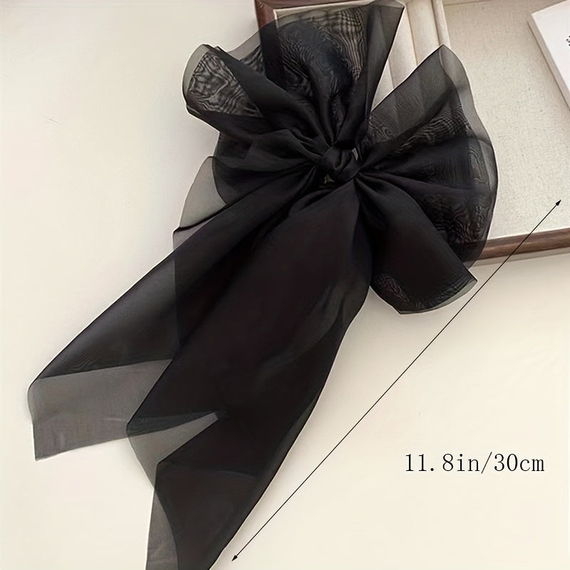 Mesh Bow Hair Clip French Barrette Hair Accessories Female
