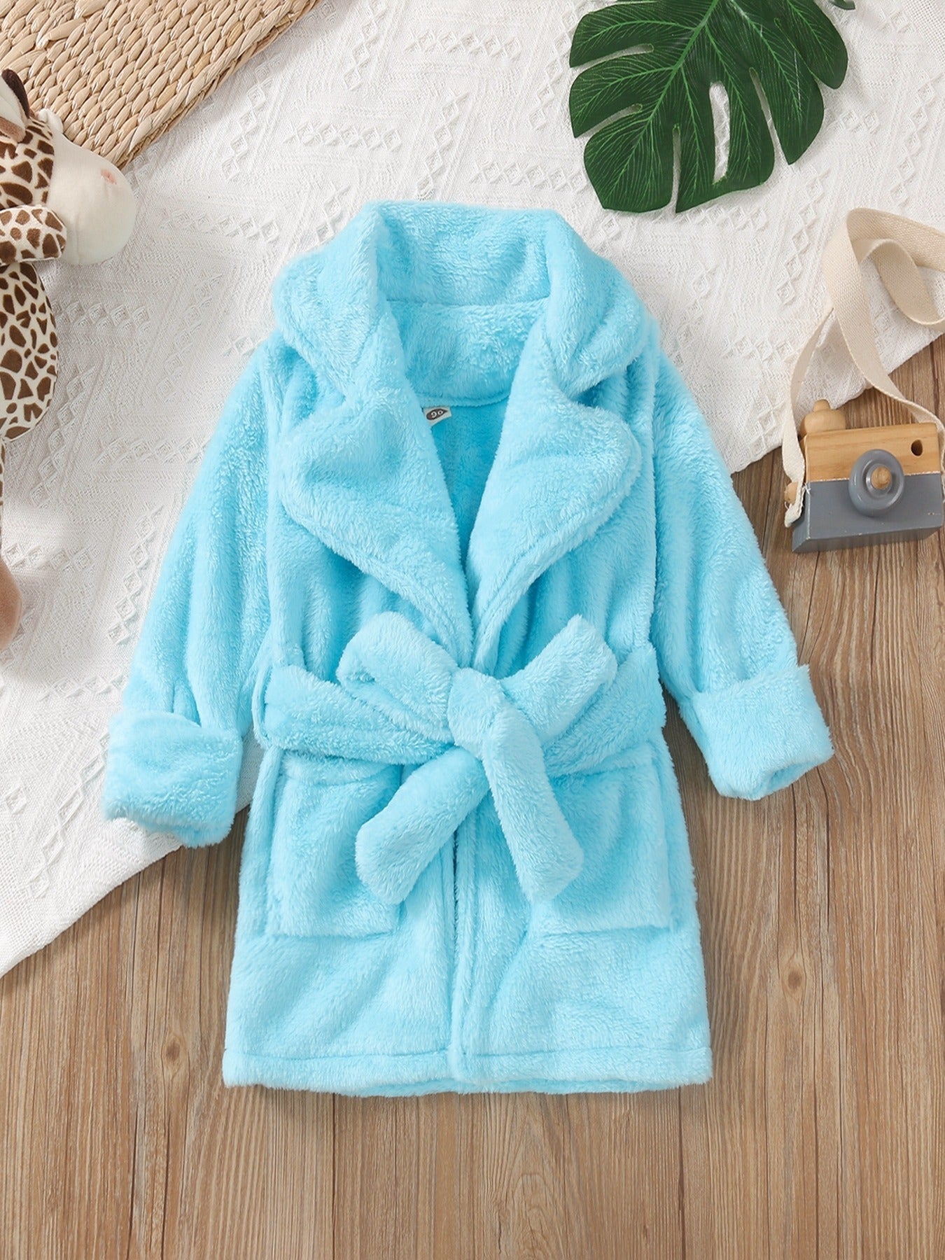 Girls Boys Fluffy Long Sleeve PJ & Belt