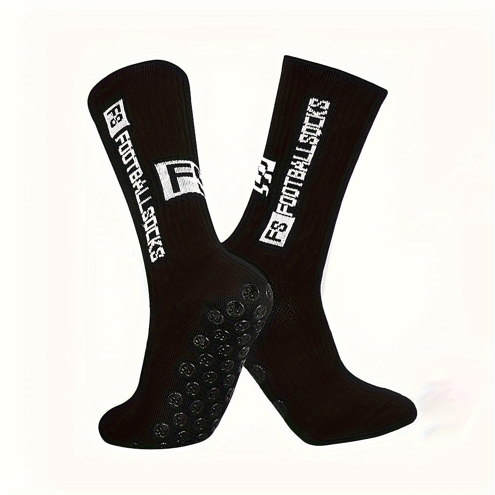 Men's Silicone Non-slip Mid-calf Football Socks