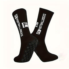 Men's Silicone Non-slip Mid-calf Football Socks