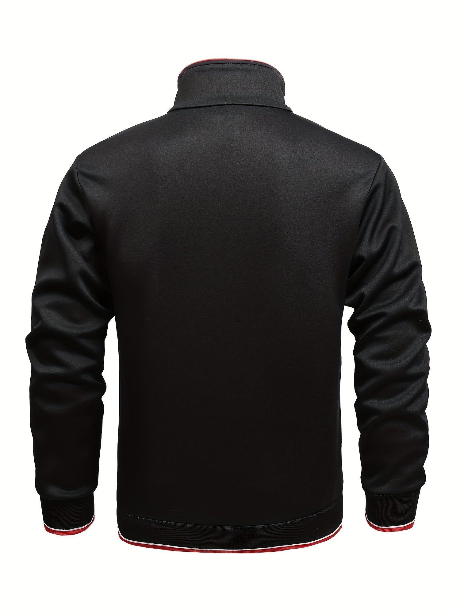 Men's Zip Up Jacket and Stretch Pants Set with Zipper Pockets