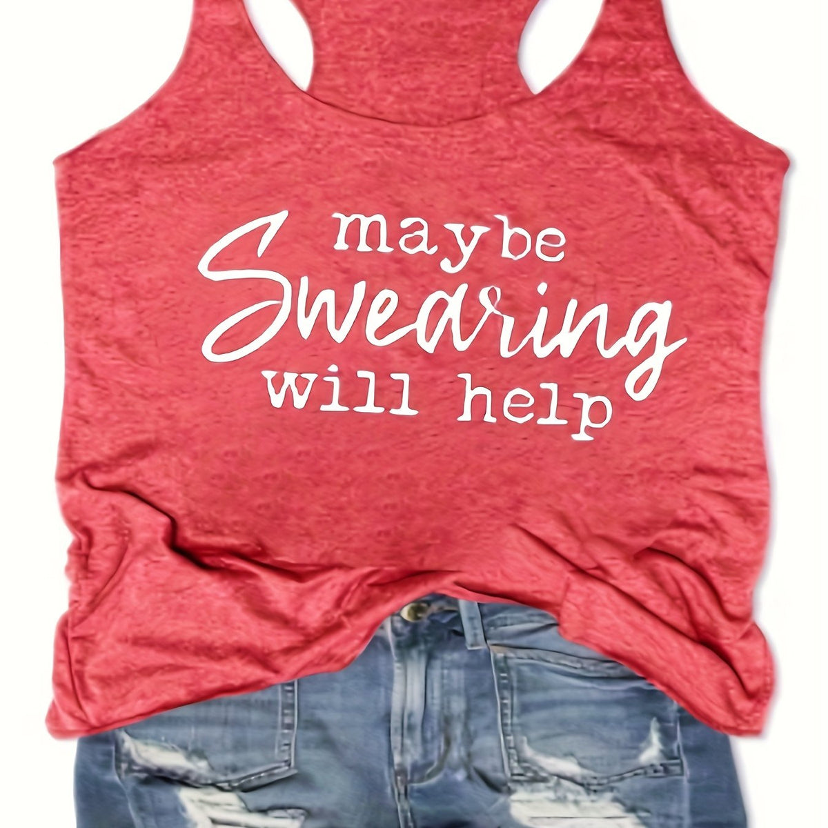 Summer Sports Tank Top Crew Neck Sleeveless Casual Top Women's Tops
