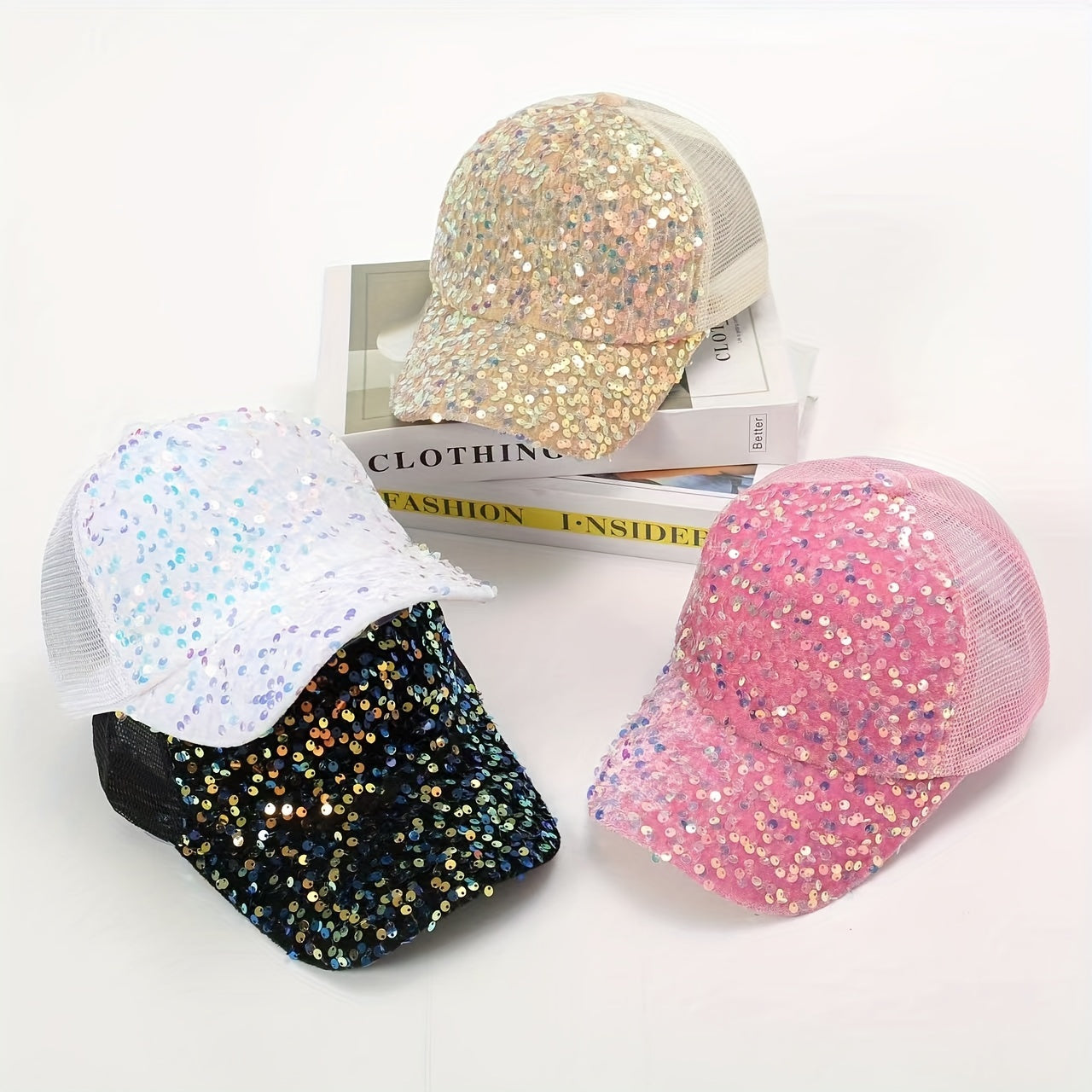 Sequin Baseball Cap Sun Hat for Kids