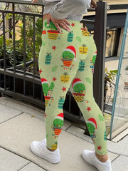  Christmas Sports Leggings High Stretch Fitness Leggings