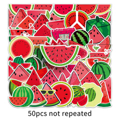 50pcs Watermelon Graffiti Fun Stickers Vinyl Decorative Water Bottles Safety