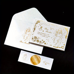 Bronzing Prince And Rose Greeting Card Envelope Set
