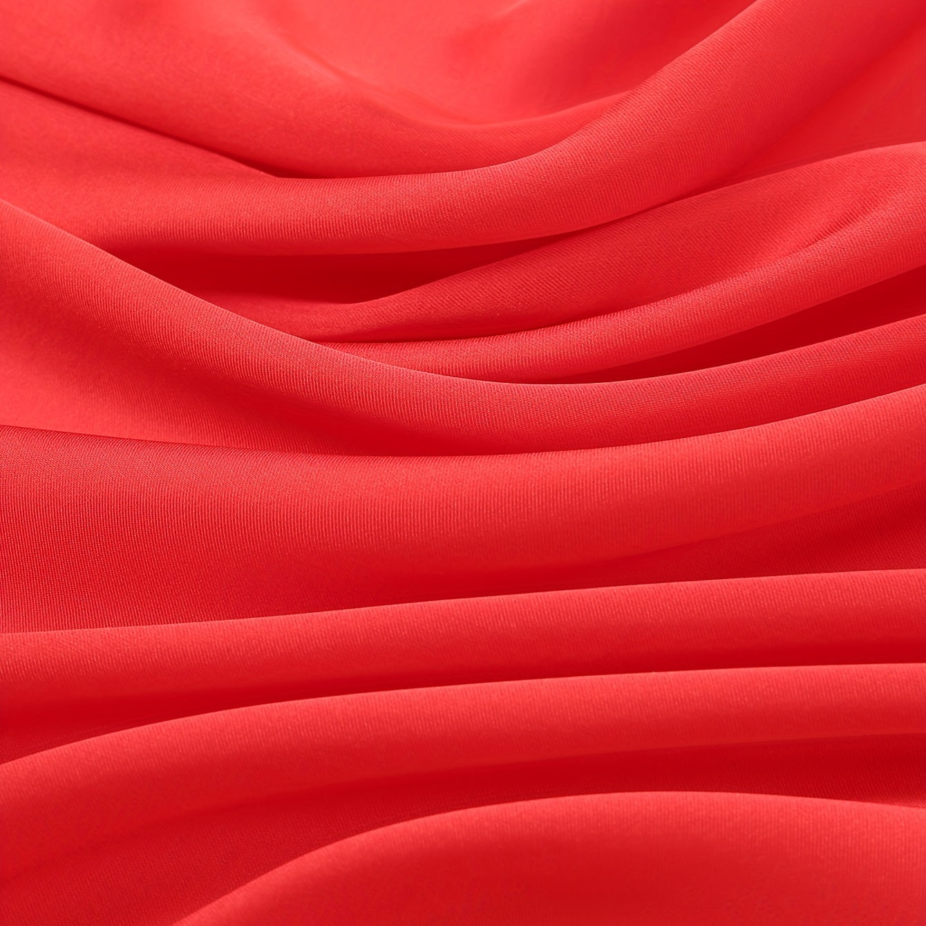 Red Satin Bandana Square Scarf Neckerchief Head Wrap Hair Accessory