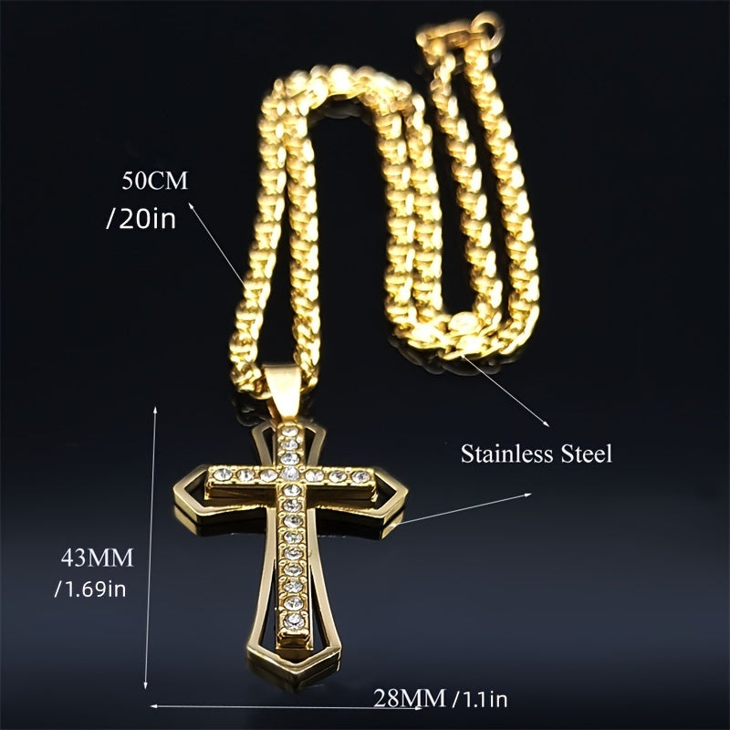 Men's Stainless Steel Cross Necklace
