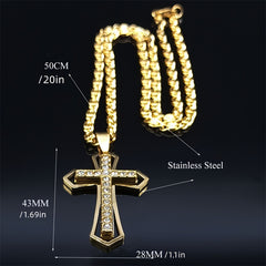 Men's Stainless Steel Cross Necklace