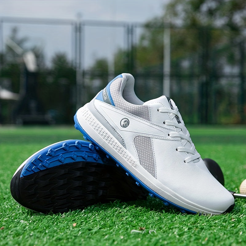 Men's Non Slip Golf Shoes with Spikes, Shock Absorption Sports Sneakers