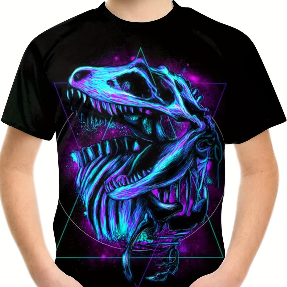 Boys' Dino Skeleton T Shirt 3D Print Tee