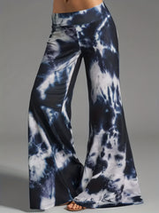 Women's Plus Tie Dye Flared Leg Trousers