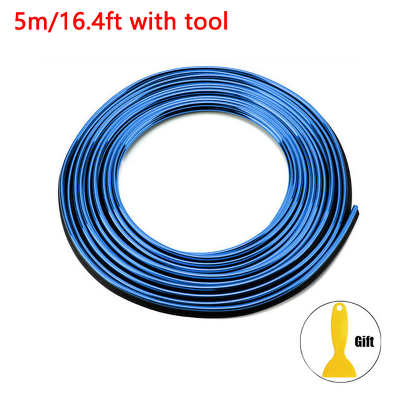 Flexible Car Moulding Decoration Strips 16ft 5m PVC Interior Auto Trim