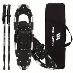 Lightweight Snowshoes Aluminum Snow Shoes w/ Trekking Poles & Bag