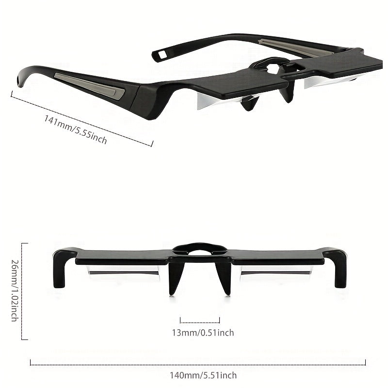 Lazy Prism Glasses for Lying in Bed - Watch TV & Smartphone at 90&deg; Angle