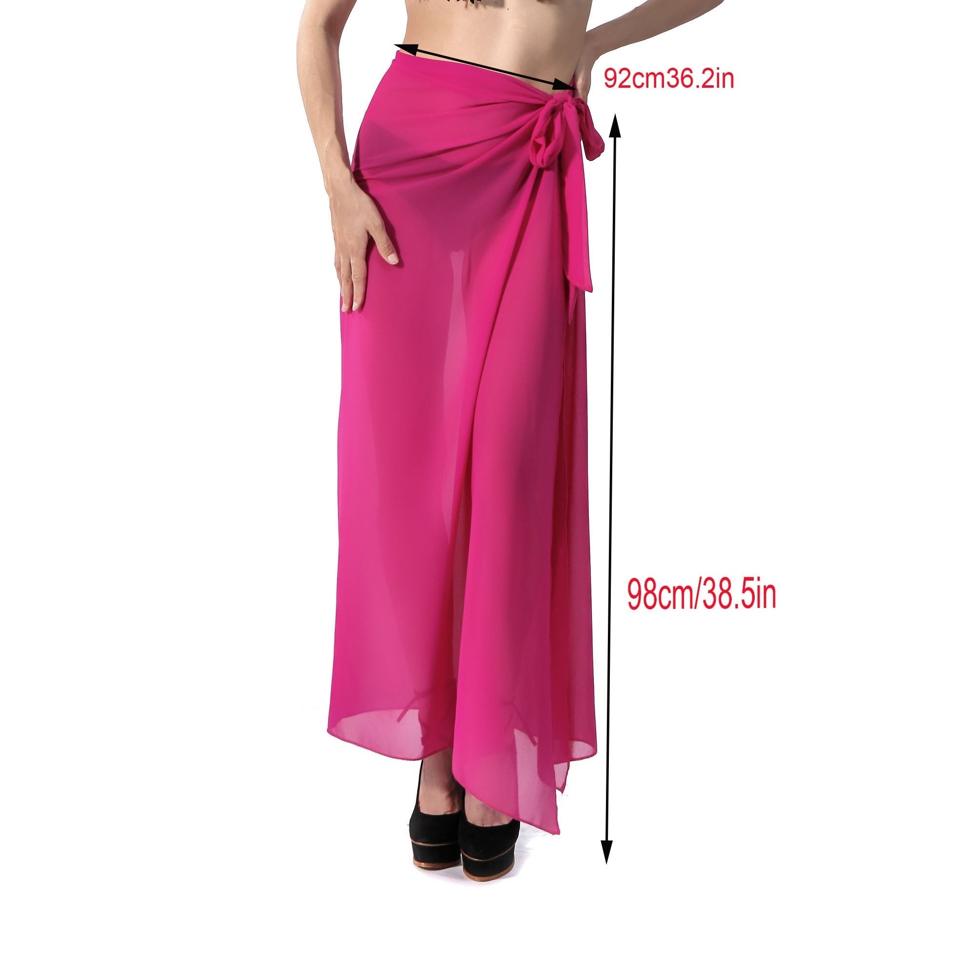Women's Chiffon Sarong Sheer Wrap Scarf Beach Towel