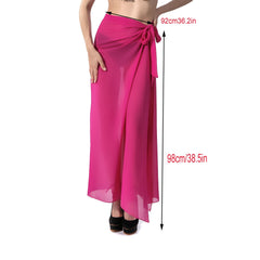 Women's Chiffon Sarong Sheer Wrap Scarf Beach Towel