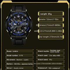 Sanda Boy's Dual Display Sports Watch Gift
