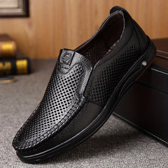 Men's Superfine Fiber Round Toe Loafers Lightweight Slip On Dress Shoes
