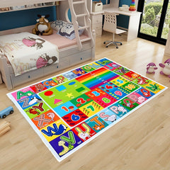 Alphabet Game Large Carpet Area Carpet Soft Washable Non Slip Backing