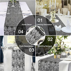 Sequins Table Runner Glitter Metal Mesh Wedding Bridal Shower Party Decor
