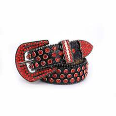 Punk Rhinestone Belt Women Men Bling Western Cowgirl Studded Waist Belts