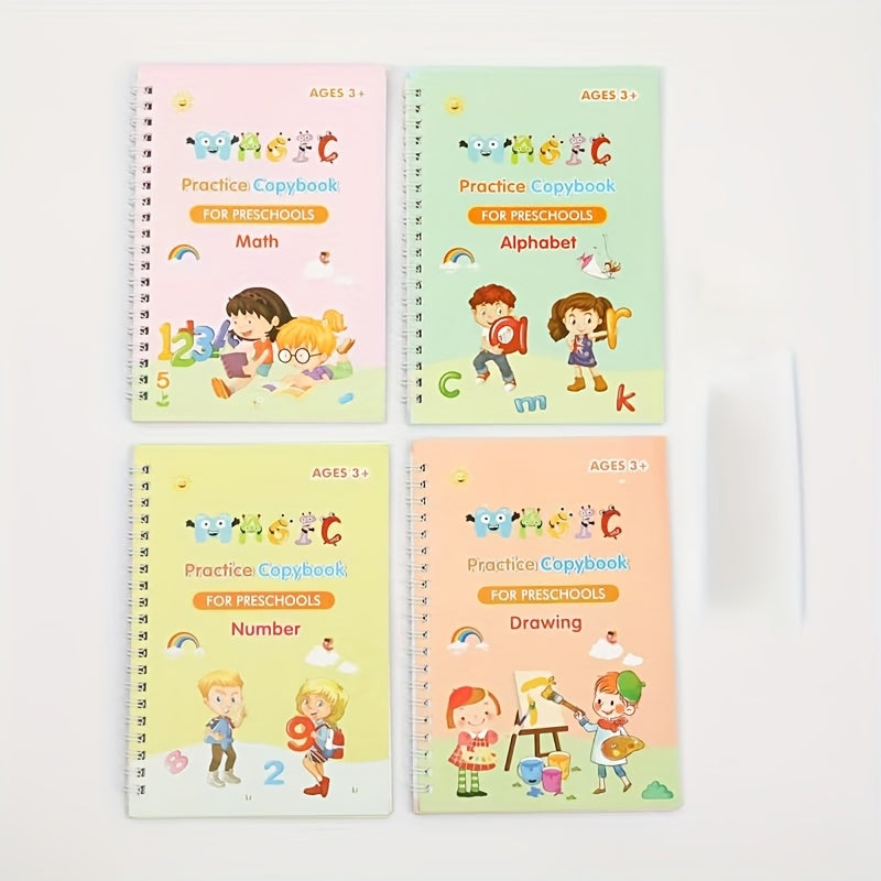 Kids English Practice Notebook with Copy Control Pen