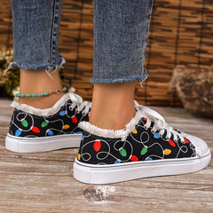 Women's Print Low Top Sneakers Comfortable Versatile Shoes
