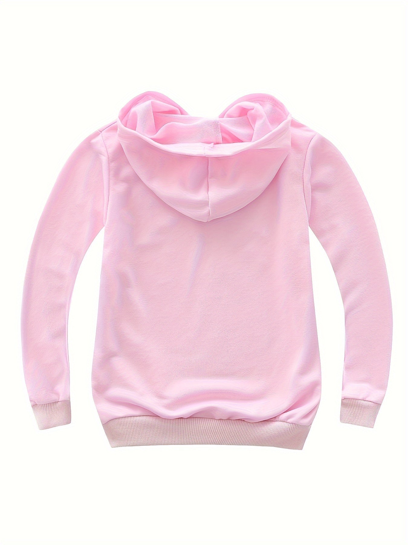 Cartoon Boy Pattern Girl's Cotton Hoodie Active Sweatshirt
