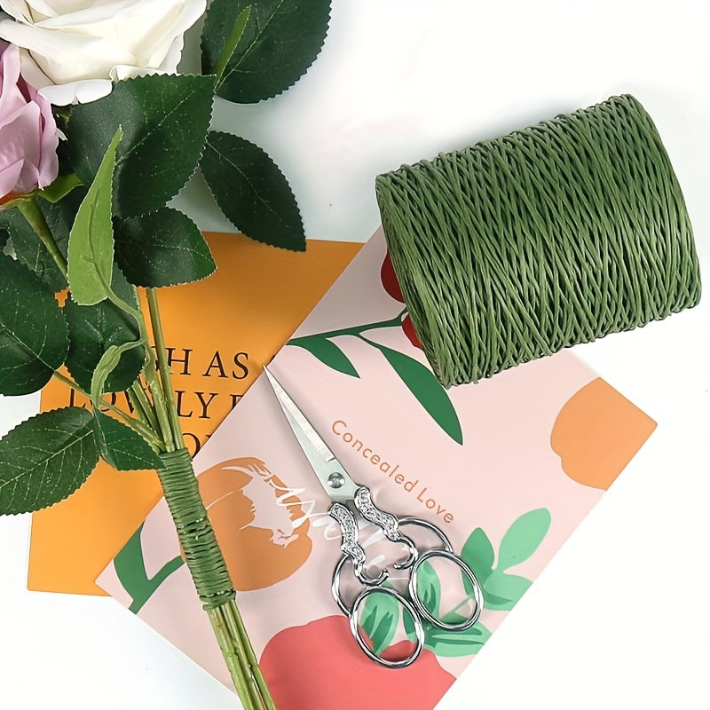 50m Floral Paper Covered Binding Thread for Bouquets and Wreaths