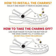 17pcs Love Shoe Charms Decorative Buckle Accessory