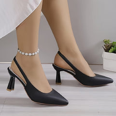 Women's Pointed Toe Slingback High Heels Sandals