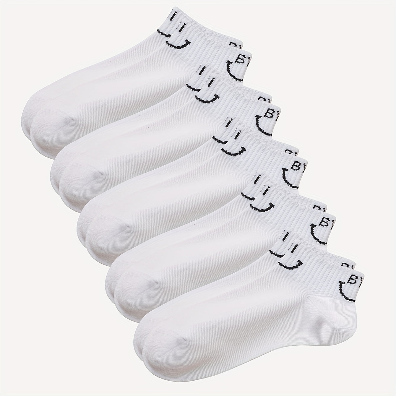 Letter Print Sports Short Socks Women's Stockings