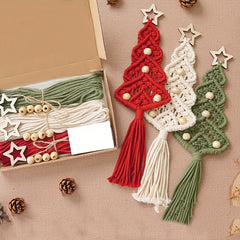 3pcs Christmas Tree Macrame Cords Kit DIY Arts And Crafts Decoration