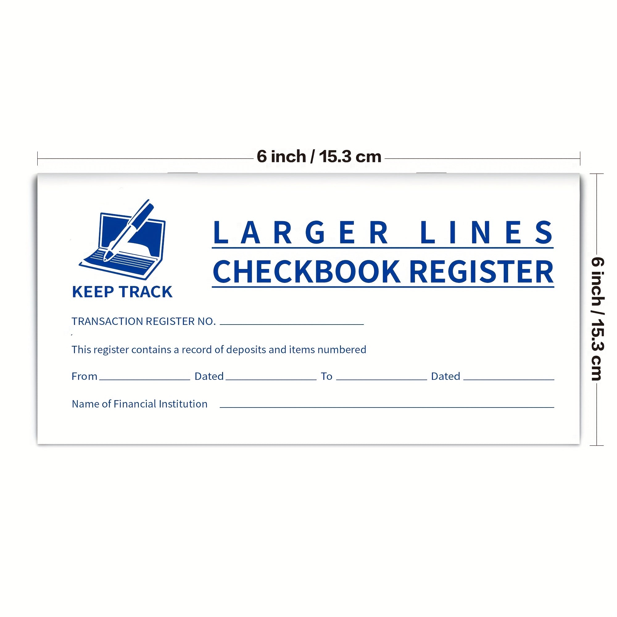 10pcs Check Registers Deposit Credit Bank Account Balance Ledger Easy