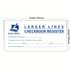 10pcs Check Registers Deposit Credit Bank Account Balance Ledger Easy