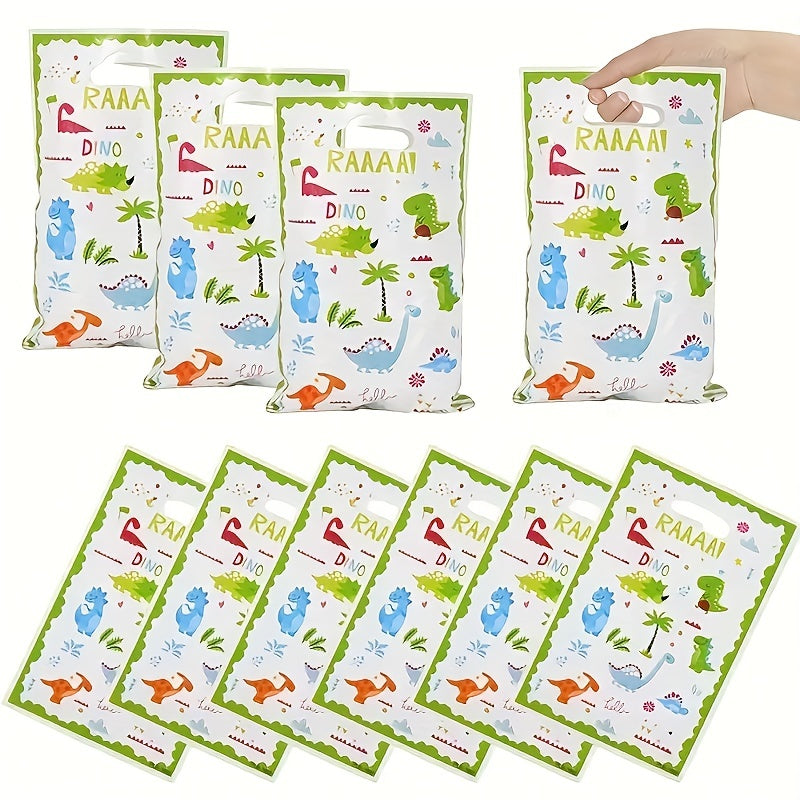 10pcs Dinosaur Gift Bag Kids Jungle Animal Birthday Party Supplies