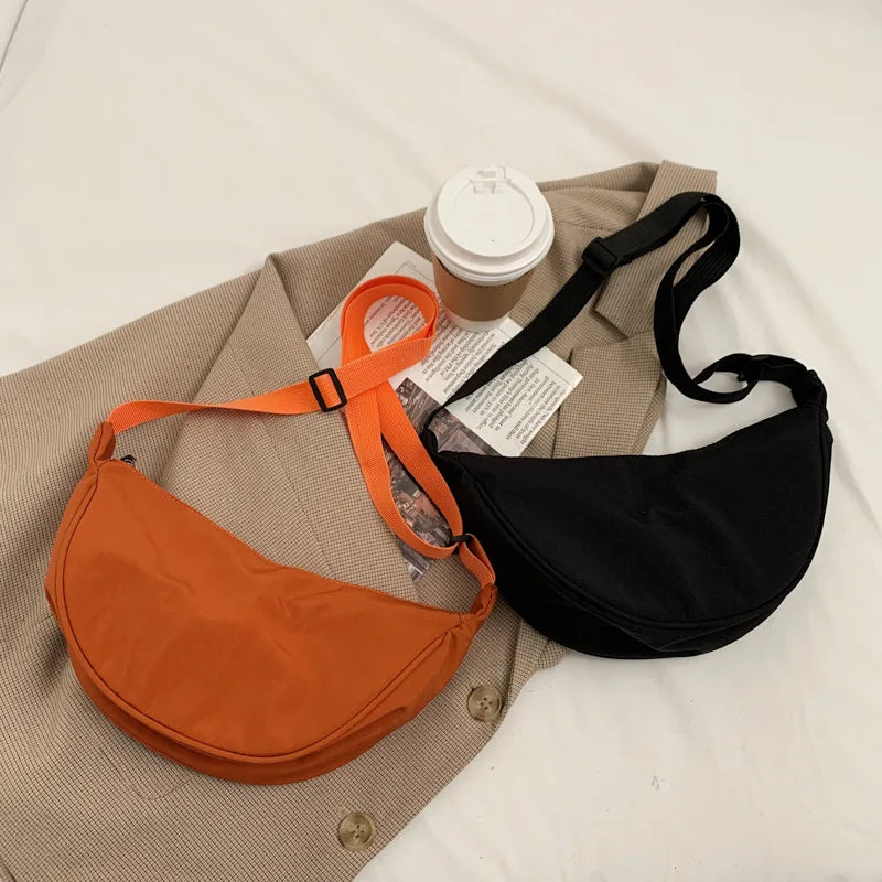 3pcs Messenger Bags Women Nylon Plain Pillow Light Fanny Packs Mix