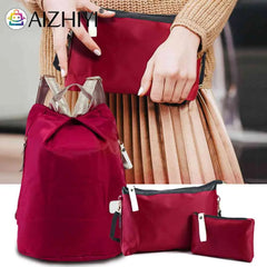 3pcs Women Waterproof Nylon Oxford Backpacks Casual Travel Bag Mochila Feminina
