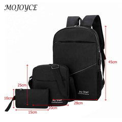 3pcs/set Men's Backpack Bag Women's Laptop Bag Schoolbag Men's Shoulder Bag Sets