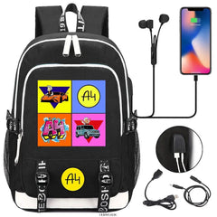Boys and Girls Backpack USB Charging School Bags Anime Unisex Backpack