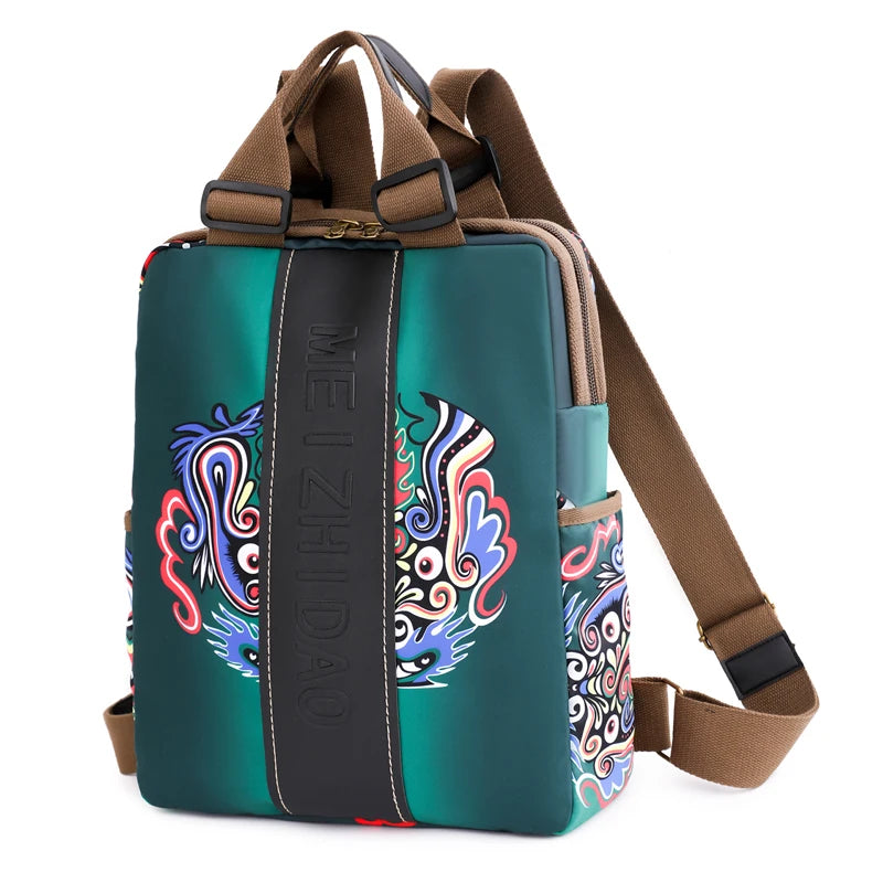 Anti Theft Women Backpack Durable Fabric Oxford School Bag