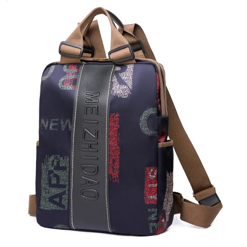 Anti Theft Women Backpack Durable Fabric Oxford School Bag