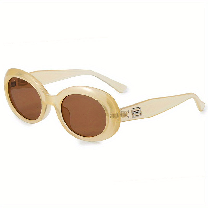 Men's Oval Frame Sunglasses UV Protection