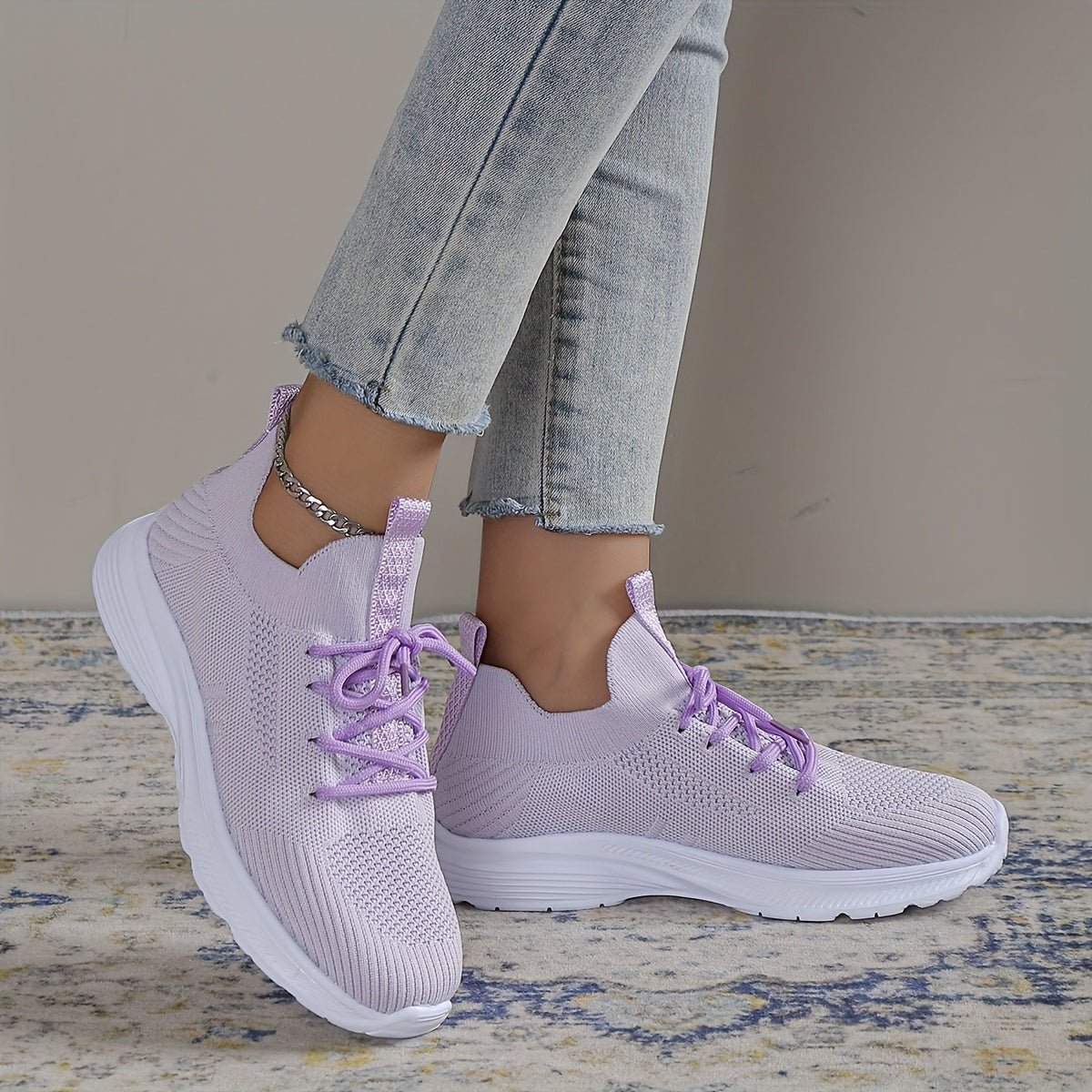 Women's Mesh Breathable Running Shoes Non slip Travel Shoes