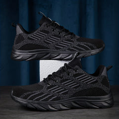 Women's Breathable Running Shoes Lace Up Non-slip Casual Woven Shoes