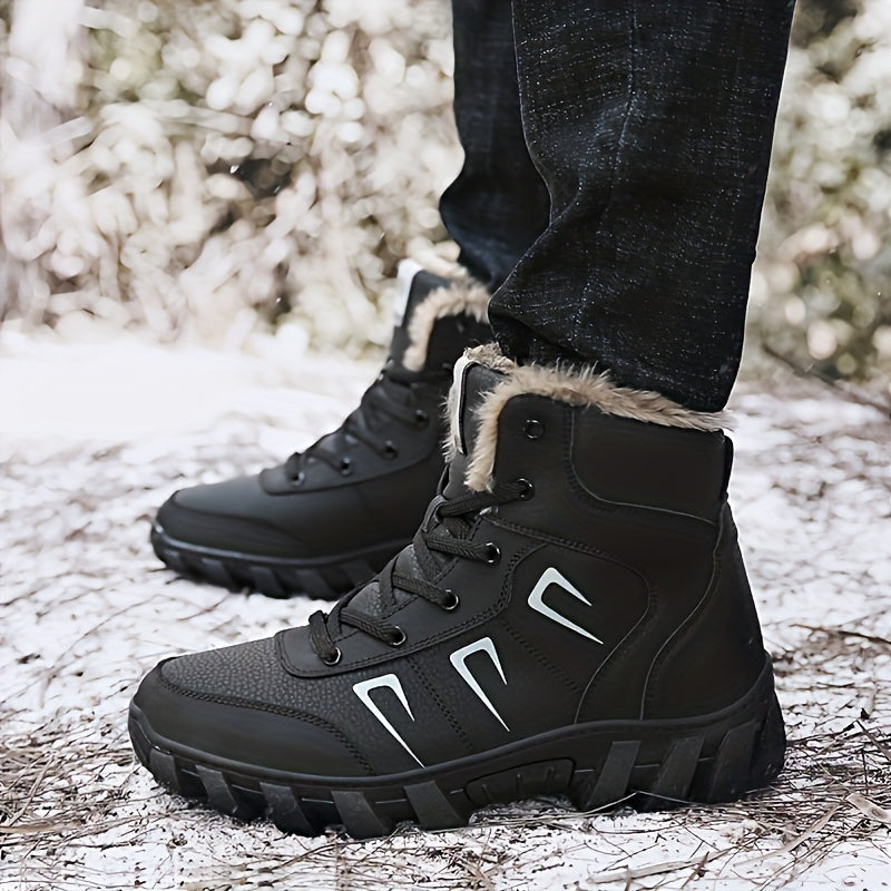 Winter Snow Boots Fleece Lined Hiking Boots
