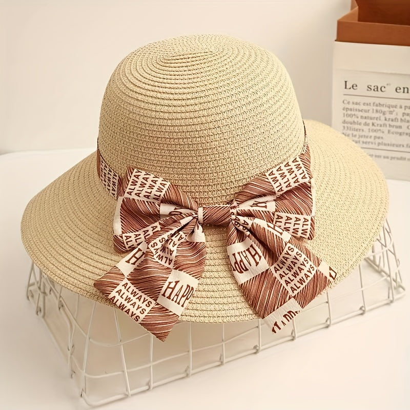 Wide Brim UV Protection Straw Sun Hat for Women
